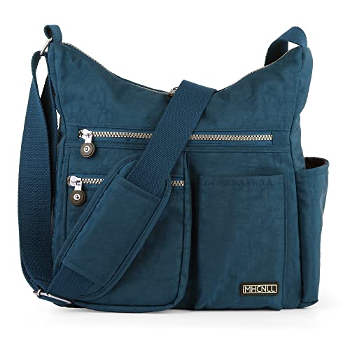 MHCNLL Crossbody-Tasche mit Anti-Diebstahl-RFID-Fach – Damen, leicht, wasserabweisend, Marineblau, 11.5" x 4.8" x 12" MHCNLL Crossbody-Tasche mit Anti-Diebstahl-RFID-Fach – Damen, leicht, wasserabweisend, Marineblau, 11.5" x 4.8" x 12" von MHCNLL