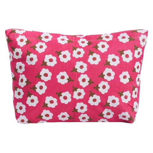 MHDGG Make-up-Tasche, Kosmetiktasche für Damen, großes Fassungsvermögen, Blumen-Kosmetiktasche, Make-up-Tasche, Damen, Reisezubehör, Organizer, Aufbewahrung, Make-up-Tasche, Rosenblüte, Rosenblüte von MHDGG