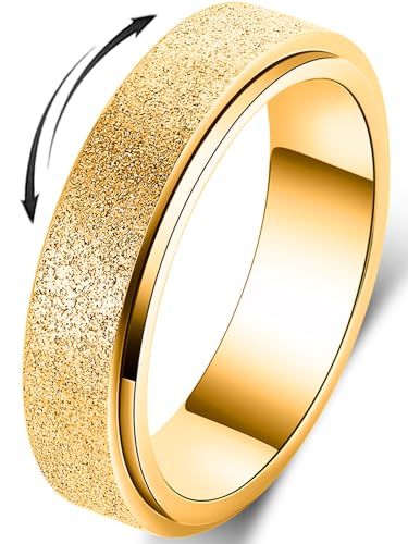 MHWTTY Fidget Spinner Ring Angst Ring für Frauen Fidget Ringe für Angst Fidget Ringe Angst Spielzeug Angst Relief Ring Spielzeug Fidget Spinner Ring Männer Fidget Toys, UK-Größe 5, Edelstahl MHWTTY Fidget Spinner Ring Angst Ring für Frauen Fidget Ringe für Angst Fidget Ringe Angst Spielzeug Angst Relief Ring Spielzeug Fidget Spinner Ring Männer Fidget Toys, UK-Größe 5, Edelstahl von MHWTTY