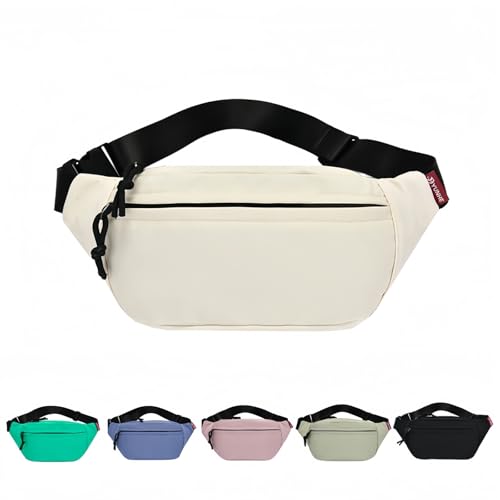 MHwan Bauchtasche Herren und Damen, Zweilagig Gürteltasche mit Großem Fassungsvermögen, Robuster Metallreißverschluss, Leicht und Bequem, Verschleißfest und Wasserdicht, mit Kopfhöreranschluss MHwan Bauchtasche Herren und Damen, Zweilagig Gürteltasche mit Großem Fassungsvermögen, Robuster Metallreißverschluss, Leicht und Bequem, Verschleißfest und Wasserdicht, mit Kopfhöreranschluss von MHwan
