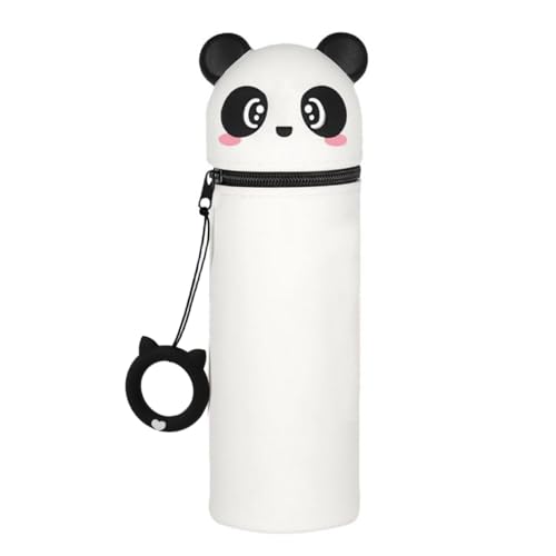 MHwan Kawaii Federmäppchen, Niedlicher und Bequemer Silikongriff, Leicht zu Transportieren und Aufzuhängen, Kann Als Stiftehalter und Mäppchen Verwendet Werden, Robust und Langlebig (Panda) von MHwan