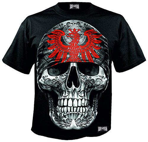Mi Barrio Art Big Skull Frankfurt T-Shirt(unbedingt Größen Tabelle beachten) (M, schwarz) von Mi Barrio