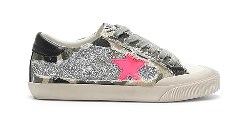 Mi.iM Grande Sneaker mit Gummisohle, zum Schnüren, Kontrast-Glitzer, Stern, Camouflage, 42 EU von Mi.iM