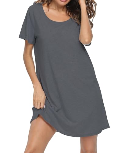 MIA LUCCE Nachthemd Damen Kurzarm Schlafshirt Baumwolle Nachtwäsche Nachthemden Nachtkleid Schlafkleid Kurz Sommer Sleepshirt mit Druck und Rundhalsausschnitt MIA LUCCE Nachthemd Damen Kurzarm Schlafshirt Baumwolle Nachtwäsche Nachthemden Nachtkleid Schlafkleid Kurz Sommer Sleepshirt mit Druck und Rundhalsausschnitt von MIA LUCCE