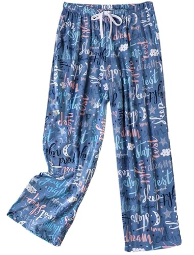 Schlafanzug Damen 3/4 Lang Schlafanzughose kurz Freizeithose Nachtwäsche mit Schnüre von MIA LUCCE