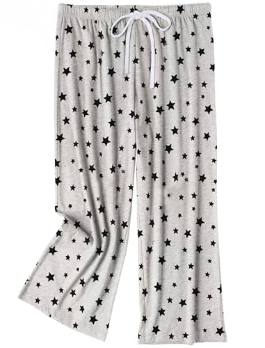 Schlafanzug Damen 3/4 Lang Schlafanzughose kurz Freizeithose Nachtwäsche mit Schnüre von MIA LUCCE