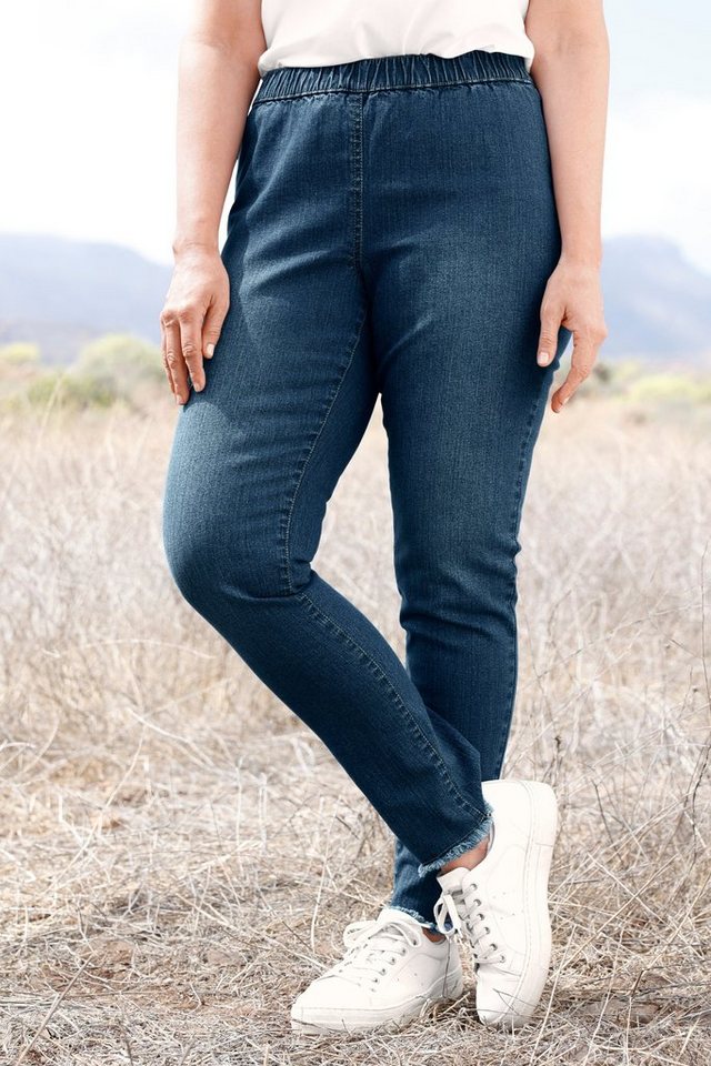 MIAMODA 5-Pocket-Jeans Jeans mit Fransen von MIAMODA