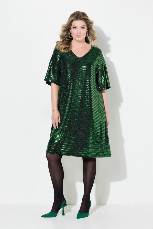 MIAMODA Partykleid Kleid A-Linie Pailletten-Optik 3/4-Ärmel von MIAMODA