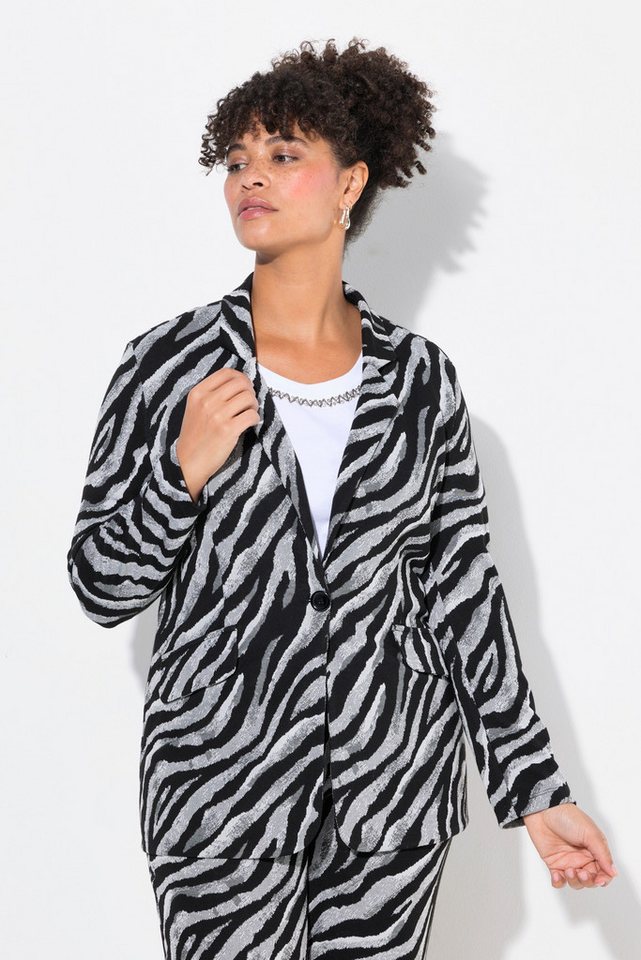 MIAMODA Blusenblazer Blazer schmale Form Zebramuster von MIAMODA
