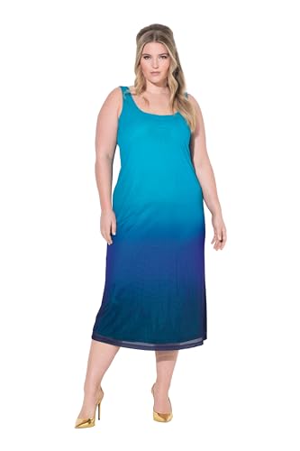 MIAMODA Damen große Größen Übergrößen Plus Size Kleid, ärmellose A-Linie, Mesh, Farbverlauf Jade 52 839072761-52 von MIAMODA