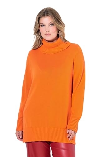 MIAMODA Damen große Größen Übergrößen Plus Size Pullover, A-Linie, Rollkragen orange 58+ 837458650-58+ von MIAMODA