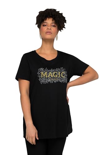 MIAMODA Damen große Größen Übergrößen Plus Size T-Shirt, Magic, Rundhals, Halbarm schwarz 44 831981130-44 von MIAMODA
