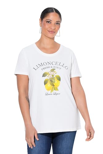 MIAMODA Damen große Größen Übergrößen Plus Size T-Shirt, Zitronen-Motiv, Halbarm Offwhite 50 841926200-50 von MIAMODA