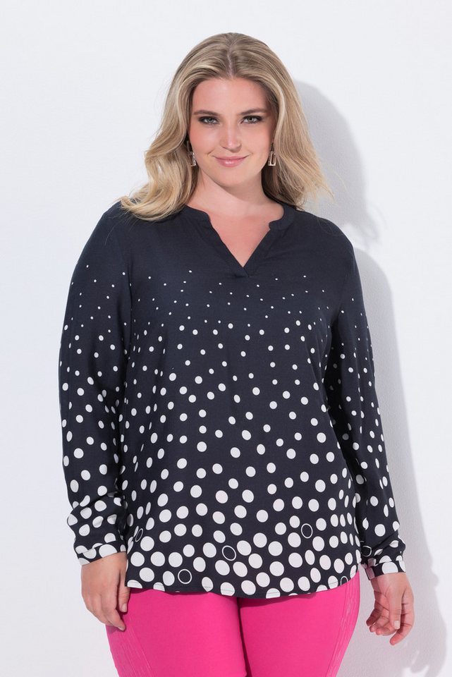 MIAMODA Longbluse Bluse Regular Fit Punkte-Verlauf Langarm von MIAMODA