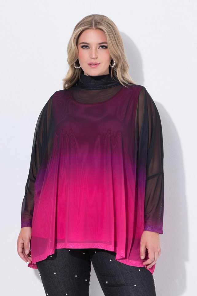 MIAMODA Longbluse Mesh-Bluse oversized Farbverlauf blickdichtes Top MIAMODA Longbluse Mesh-Bluse oversized Farbverlauf blickdichtes Top von MIAMODA