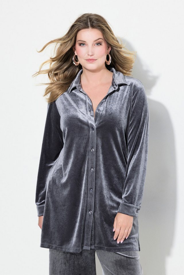 MIAMODA Longbluse Samtbluse längere A-Linie Langarm von MIAMODA