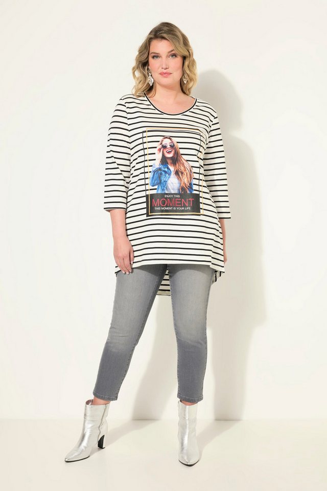 MIAMODA T-Shirt Sweatshirt Ringel Frauen-Motiv 3/4-Ärmel von MIAMODA