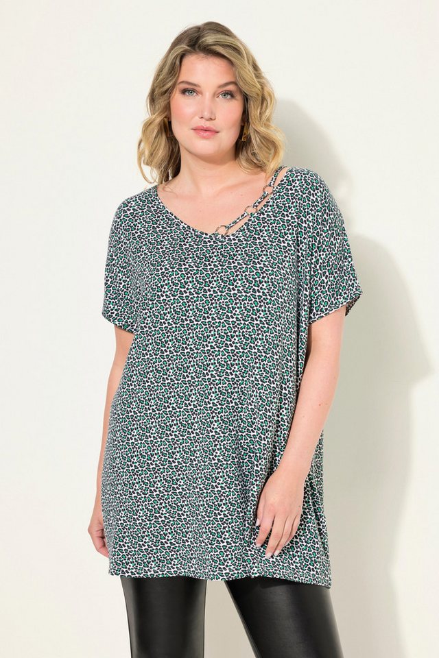 MIAMODA T-Shirt T-Shirt oversized Leo-Muster Halbarm von MIAMODA