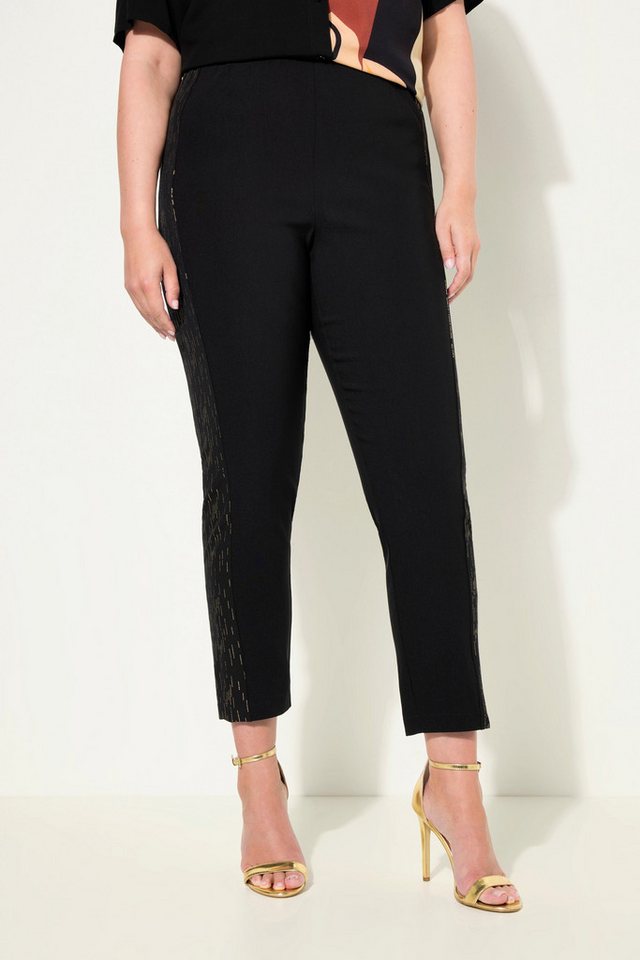 MIAMODA Schlupfhose Bengalin-Hose elastischer Slim Fit Metallic-Druck von MIAMODA