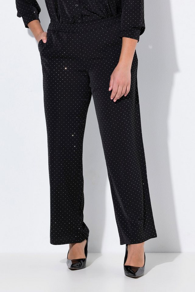 MIAMODA Schlupfhose Schlupfhose weites Bein Glitzersteinchen von MIAMODA