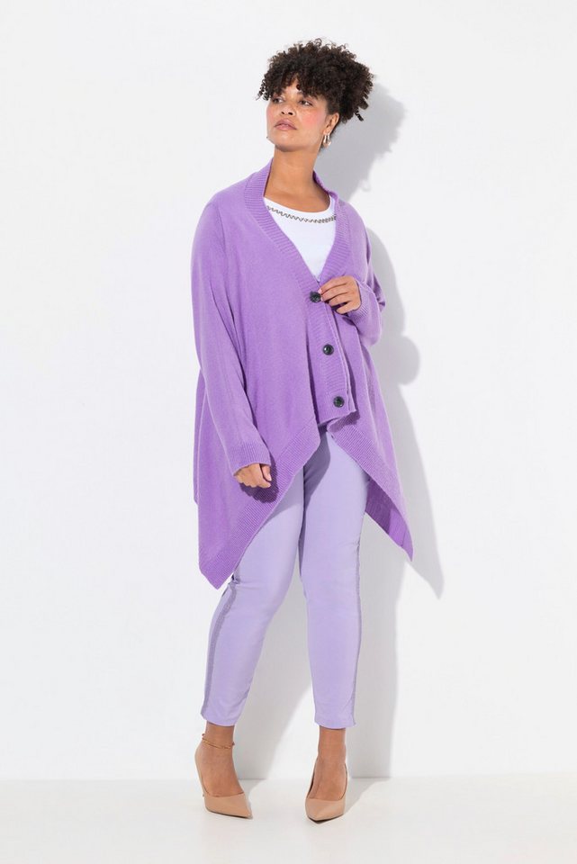 MIAMODA Strickjacke Strickjacke Cape-Look Knopfleiste Langarm von MIAMODA