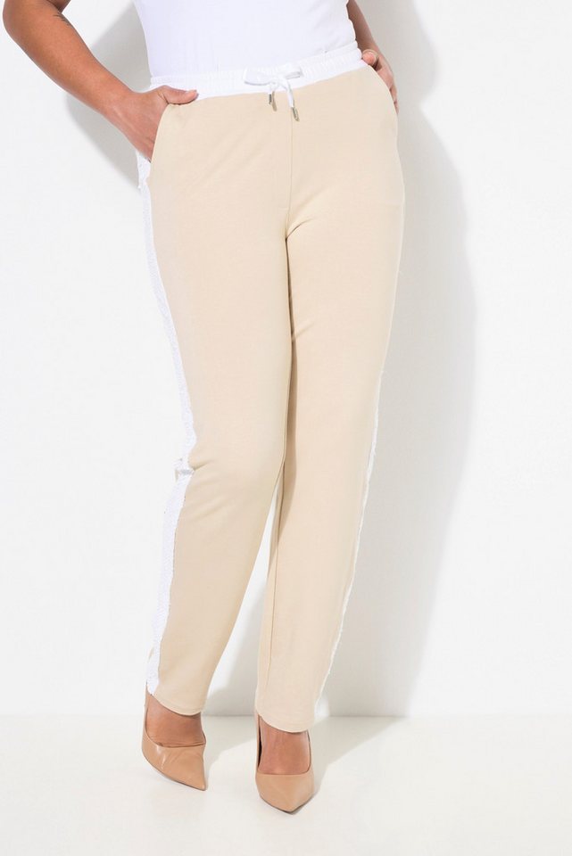 MIAMODA Sweathose Jerseyhose Straight Tapered Farbdetails von MIAMODA