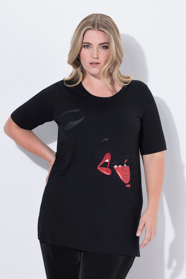 MIAMODA T-Shirt T-Shirt A-Linie Frauen-Motiv Glitzersteinchen von MIAMODA