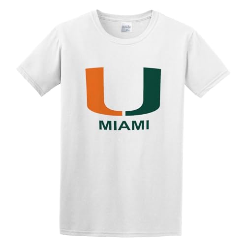 Men's Summer T-Shirt Liver DavisUniversity of Miami Hurricanes Logo Comfortable Fabrics to accompany You All Summer White XL von MIAO LI YI