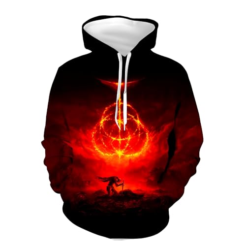 MIAOWR Kapuzenpullover Mit Spielmotiv Mode Und Freizeitkleidung,Rot,XXL von MIAOWR