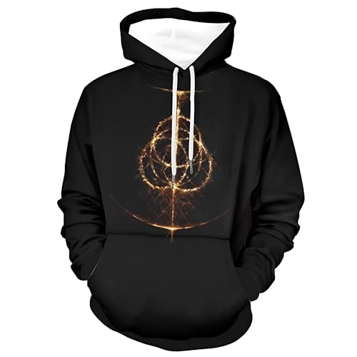 MIAOWR Kapuzenpullover Mit Spielmotiv Mode Und Freizeitkleidung,Schwarz,L von MIAOWR