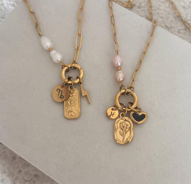 Benutzerdefinierte Charm-Halskette, Personalisiertes Geschenk Für Sie, Schmuck, Geschenke Frauen, Mama von MIAxMINA