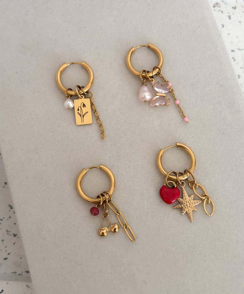 Charm Creole Ohrring, Machen Sie Ihren Eigenen Personalisierter Designen Ohrring von MIAxMINA