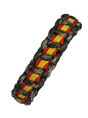 MIBANDERA Armband mit spanischer Flagge, für Herren, Damen, spanisches Armband, geflochtenes Seil, Lederarmband, Spanien, mit Verschluss., Baumwolle von MIBANDERA