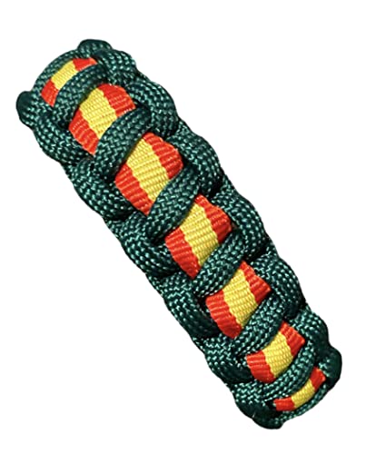 MIBANDERA Armband mit spanischer Flagge, für Herren, Damen, spanisches Armband, geflochtenes Seil, Lederarmband, Spanien, mit Verschluss., Baumwolle von MIBANDERA