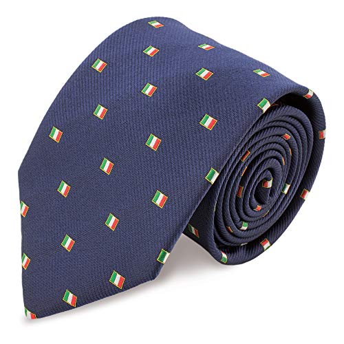 MIBANDERA Krawatte Flagge Italien, Flagge - Marineblau, One size von MIBANDERA