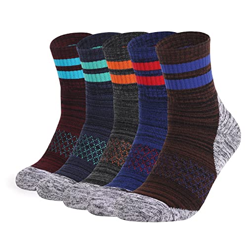 MIBQM 5 Paar Outdoor Sportsocken verdickte Wandersocken,5 Paar,M(39-42) von MIBQM