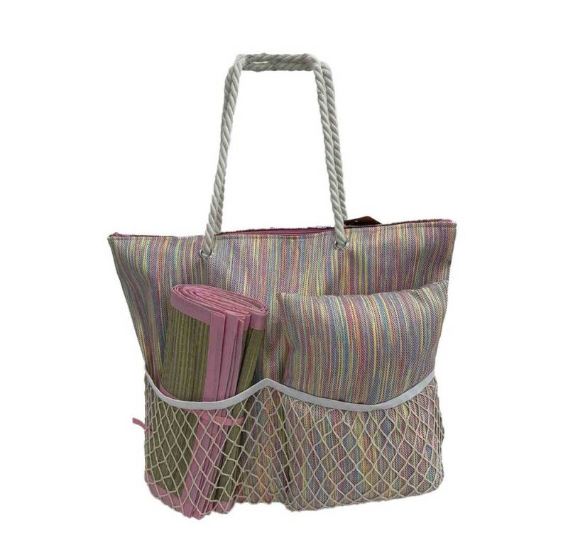 MICA Strandtasche Strandtasche mit Matte und Kissen - ca. 38 x 14 x 40 cm von MICA
