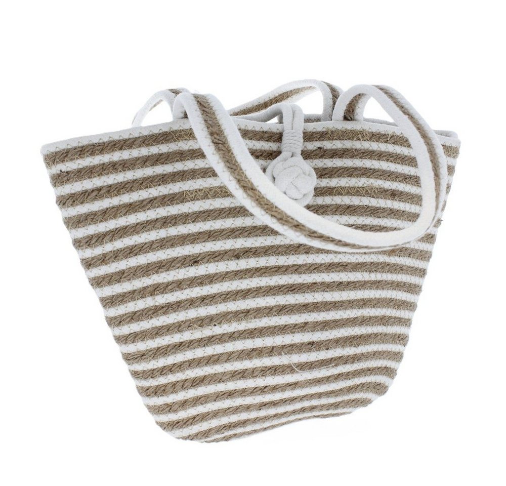 MICA Strandtasche Tasche mit Henkeln - braun - ca. 40 x 10 x 27 cm von MICA