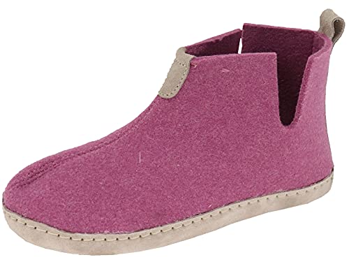 MICCOS Damen Hausschuhe Stiefeletten Filz, Größe:38 EU, Farbe:Lila von MICCOS