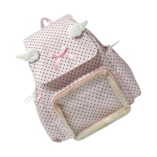 MICFENY Modisch Aufsehen Durch Rucksack Vintage Dot Ästhetic Roomy Fach Ergonomic Nylon Daypack Für Frauen Und Männer Geräumiger Reiserucksack von MICFENY