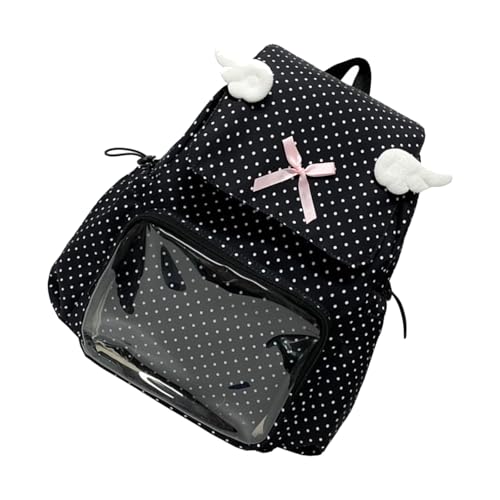 MICFENY Modisch Aufsehen Durch Rucksack Vintage Dot Ästhetic Roomy Fach Ergonomic Nylon Daypack Für Frauen Und Männer Geräumiger Reiserucksack von MICFENY