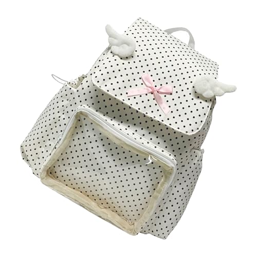 MICFENY Modisch Aufsehen Durch Rucksack Vintage Dot Ästhetic Roomy Fach Ergonomic Nylon Daypack Für Frauen Und Männer Geräumiger Reiserucksack von MICFENY