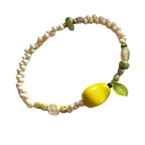 MICFENY Trendy Elastisches Birnen Charm Armband Robustes Harzperlendesign Für Stapeln Oder Einzelbeschaffungsgeschenkideen Sporty Stapelbarer Perlenschmuck Schmuck von MICFENY