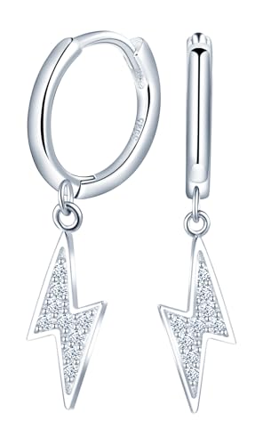 MICGIGI Damen 925 Sterling Silber Ohrringe Kreis Ohrringe Baumeln Ohrringe von MICGIGI