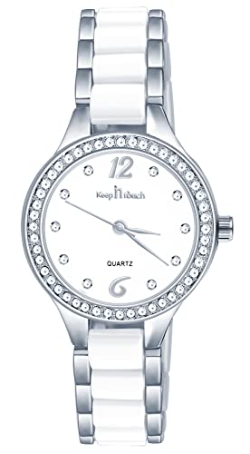 MICGIGI Damen Quarz Armbanduhr Keramisch weiß Rund Analog Uhr mit Einfaches Zifferblatt,Legierungs Edelstahl Armband MICGIGI Damen Quarz Armbanduhr Keramisch weiß Rund Analog Uhr mit Einfaches Zifferblatt,Legierungs Edelstahl Armband von MICGIGI
