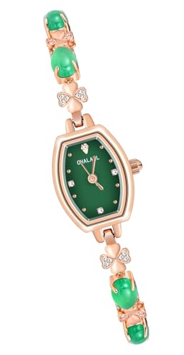 MICGIGI Damen Quarz Armbanduhr Vierblättriges Kleeblatt Stil Analog Uhr mit Steinbesatz Legierung Armband MICGIGI Damen Quarz Armbanduhr Vierblättriges Kleeblatt Stil Analog Uhr mit Steinbesatz Legierung Armband von MICGIGI