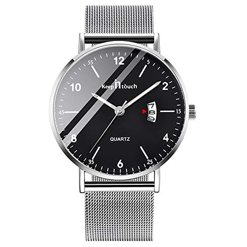 MICGIGI Herren Uhren Geschäft Wasserdicht Quarz Uhr Utra-dünn Edelstahl Mesh-Gürtel Armbanduhren von MICGIGI