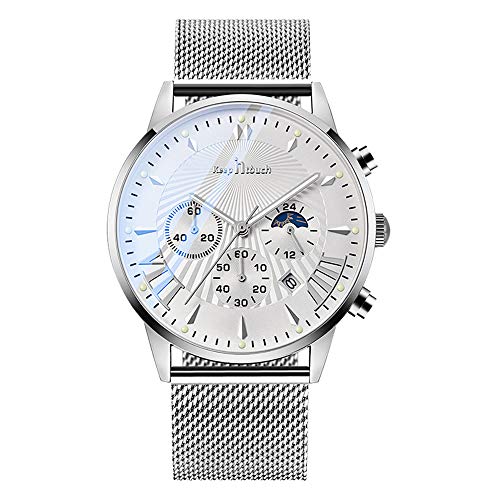 MICGIGI Mode Herren Uhren Geschäft Wasserdicht Analog Quarz Uhr Edelstahl Mesh-Gürtel Armbanduhren von MICGIGI