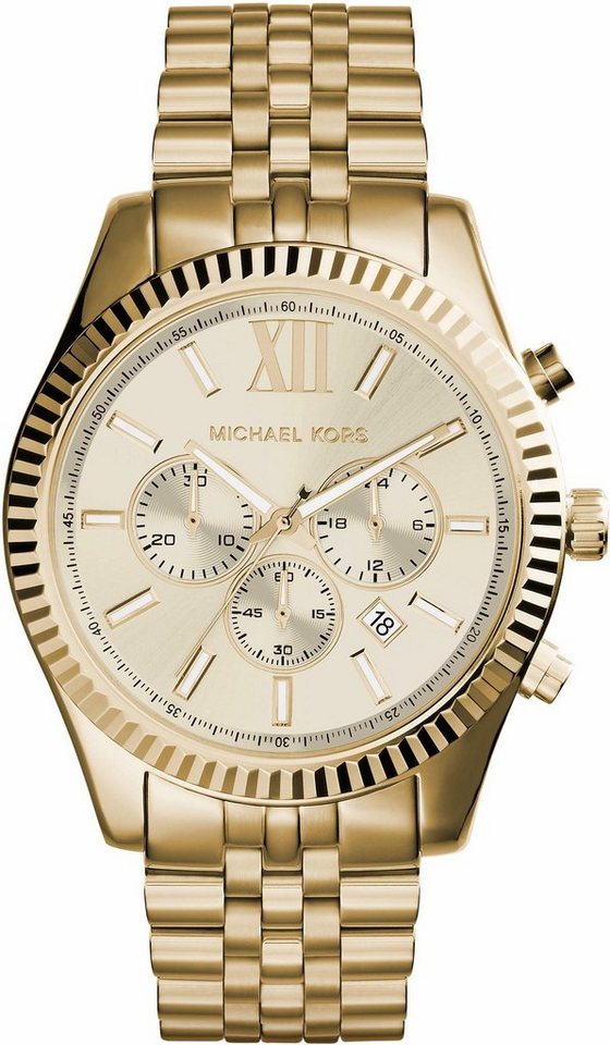 MICHAEL KORS Chronograph LEXINGTON MK8281, Quarzuhr, Armbanduhr, Herrenuhr, Stoppfunktion, Edelstahlarmband von MICHAEL KORS