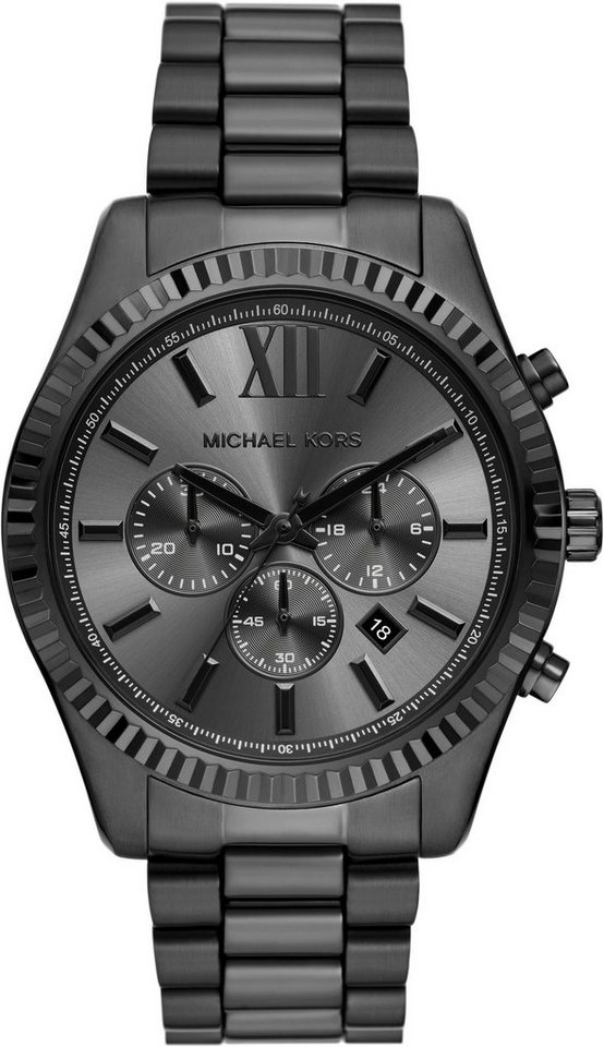 MICHAEL KORS Chronograph LEXINGTON MK9154, Quarzuhr, Armbanduhr, Herrenuhr, Stoppfunktion, Edelstahlarmband von MICHAEL KORS